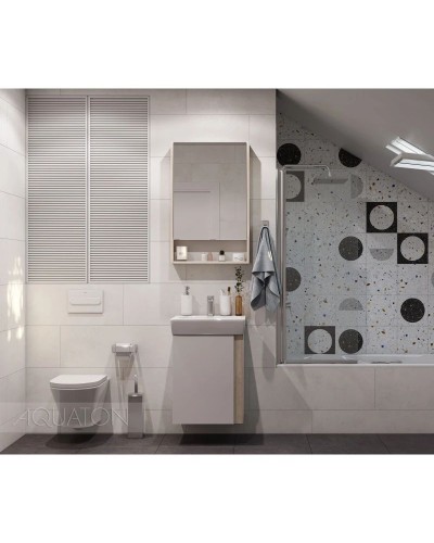 Тумба с раковиной дуб верона/белый глянец 50 см Акватон Кантри 1A2578K0AHB20