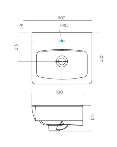 Тумба с раковиной дуб верона/белый глянец 50 см Акватон Кантри 1A2578K0AHB20