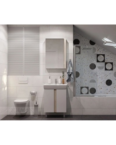 Тумба с раковиной дуб верона/белый глянец 60 см Акватон Кантри 1A2574K0AHB20