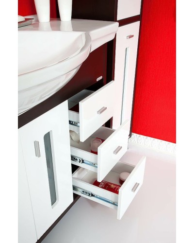 Тумба под раковину Бриклаер Бали 120 4627125411892 Венге Белая глянцевая