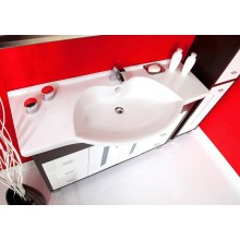 Тумба под раковину Бриклаер Бали 120 4627125411892 Венге Белая глянцевая