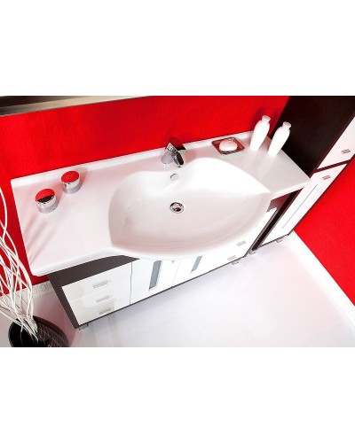 Тумба под раковину Бриклаер Бали 120 4627125411892 Венге Белая глянцевая