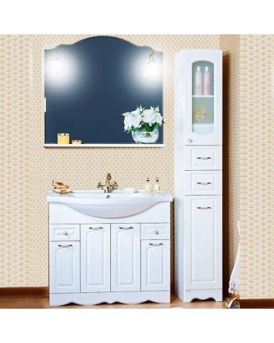 Тумба под раковину Бриклаер Анна 100 4627125411434 Белая глянцевая