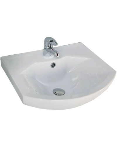 Тумба с раковиной белый глянец/дуб сомерсет 50,5 см Акватон Бекка 1A2108K1BAC20