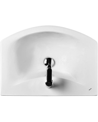 Тумба с раковиной белый глянец/дуб сомерсет 61 см Акватон Бекка 1A1966K1BAC20