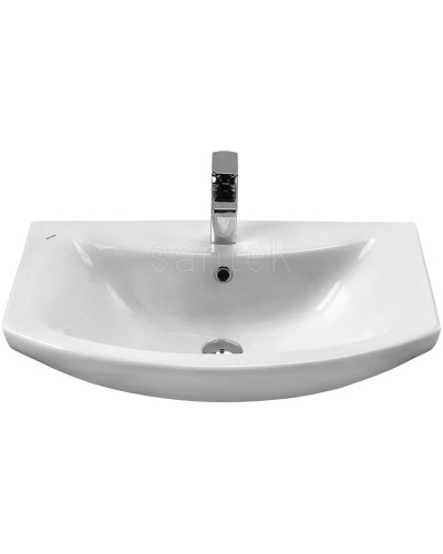 Тумба с раковиной белый глянец/дуб сомерсет 71,5 см Акватон Бекка 1A2087K1BAC20