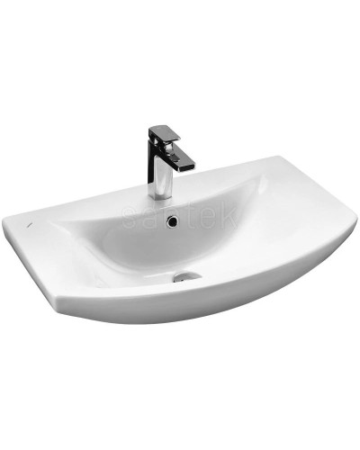 Тумба с раковиной белый глянец/дуб сомерсет 71,5 см Акватон Бекка 1A2087K1BAC20