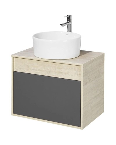 Тумба с раковиной серый графит/дуб орегон 65 см Акватон Лофт Урбан 1A2540K3LQX60
