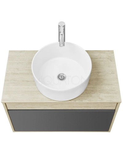 Тумба с раковиной серый графит/дуб орегон 80 см Акватон Лофт Урбан 1A2476K3LQX60