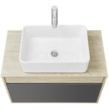 Тумба с раковиной серый графит/дуб орегон 80 см Акватон Лофт Урбан 1A2476K2LQX60