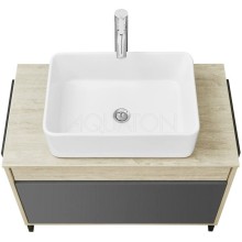 Тумба с раковиной серый графит/дуб орегон 80 см Акватон Лофт Урбан 1A2476K2LQX60