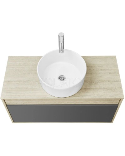 Тумба с раковиной серый графит/дуб орегон 100 см Акватон Лофт Урбан 1A2477K3LQX60