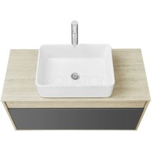 Тумба с раковиной серый графит/дуб орегон 100 см Акватон Лофт Урбан 1A2477K2LQX60