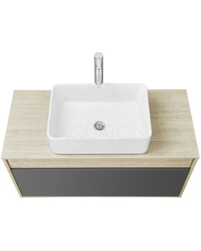 Тумба с раковиной серый графит/дуб орегон 100 см Акватон Лофт Урбан 1A2477K2LQX60