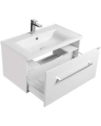 Тумба с раковиной белый глянец 80,2 см Акватон Мадрид 1A1268K6MA010