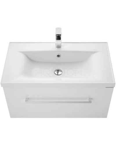 Тумба с раковиной белый глянец 80,2 см Акватон Мадрид 1A1268K6MA010