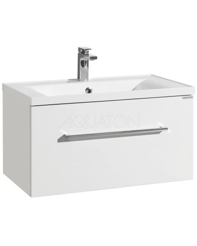 Тумба с раковиной белый глянец 80,2 см Акватон Мадрид 1A1268K6MA010