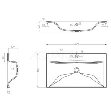 Тумба с раковиной белый глянец 80,2 см Акватон Мадрид 1A1268K6MA010