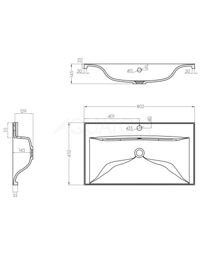 Тумба с раковиной белый глянец 80,2 см Акватон Мадрид 1A1268K6MA010