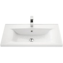 Тумба с раковиной белый глянец 80,2 см Акватон Мадрид 1A1268K6MA010