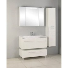 Тумба с раковиной белый глянец 100,2 см Акватон Мадрид 1A1280K4MA010