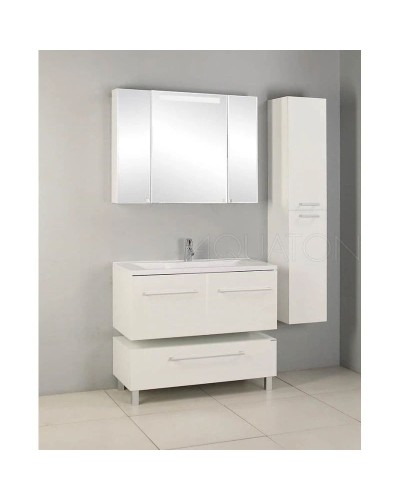 Тумба с раковиной белый глянец 100,2 см Акватон Мадрид 1A1280K4MA010