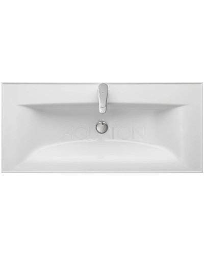 Тумба с раковиной белый глянец 100,2 см Акватон Мадрид 1A1280K4MA010