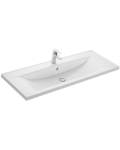Тумба с раковиной белый глянец 120,2 см Акватон Мадрид 1A1703K2MA010