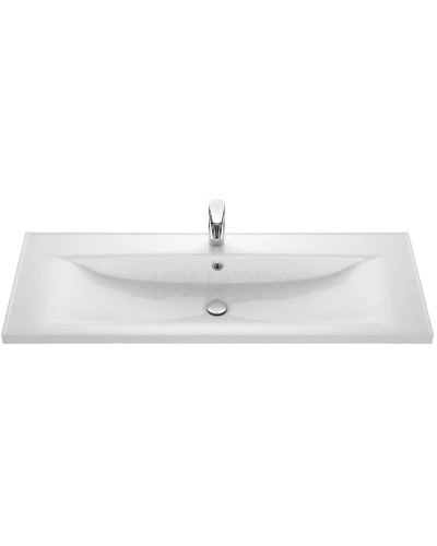 Тумба с раковиной белый глянец 120,2 см Акватон Мадрид 1A1703K2MA010