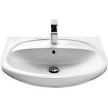 Тумба с раковиной белый глянец 66,5 см с бельевой корзиной Акватон Норма 1A0549K1NO010