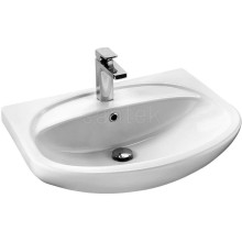 Тумба с раковиной белый глянец 66,5 см с бельевой корзиной Акватон Норма 1A0549K1NO010