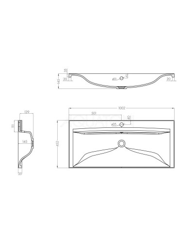 Тумба с раковиной белый глянец 100,2 см Акватон Мадрид 1A1269K5MA010
