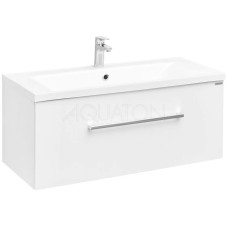 Тумба с раковиной белый глянец 100,2 см Акватон Мадрид 1A1269K5MA010