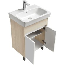 Тумба с раковиной белый глянец/ясень фабрик 60 см Акватон Верди 1A2077K1VDAV0