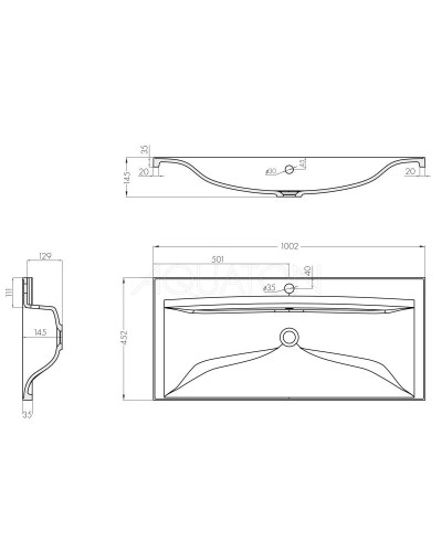 Тумба с раковиной белый глянец 100,2 см Акватон Диор 1A1677K2DR010