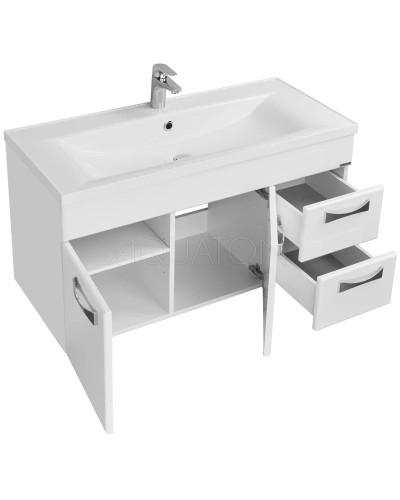 Тумба с раковиной белый глянец 100,2 см Акватон Диор 1A1677K2DR010