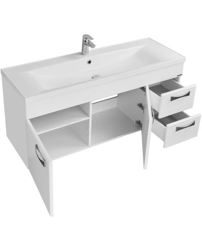 Тумба с раковиной белый глянец 120,2 см Акватон Диор 1A1106K2DR010