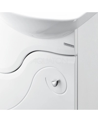 Тумба с раковиной белый глянец 45 см Акватон Колибри 1A0652K1KO01L