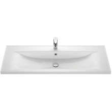 Тумба с раковиной белый глянец 120,2 см Акватон Мадрид  1A1687K2MA010