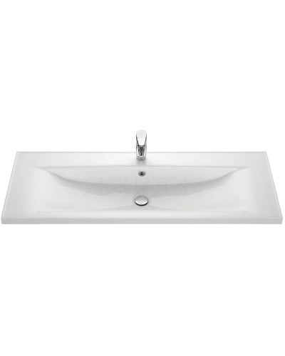 Тумба с раковиной белый глянец 120,2 см Акватон Мадрид  1A1687K2MA010