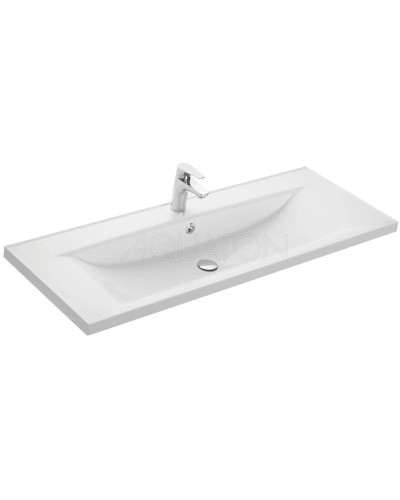 Тумба с раковиной белый глянец 120,2 см Акватон Мадрид  1A1687K2MA010
