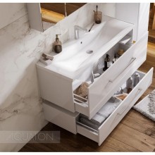 Тумба с раковиной белый глянец 120,2 см Акватон Мадрид  1A1687K2MA010