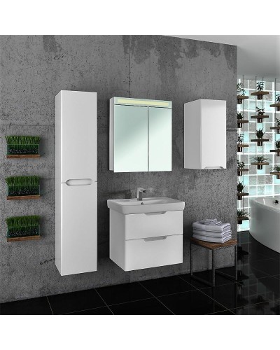 Тумба под раковину Dreja Q 60 99.0001 подвесная Белый глянец