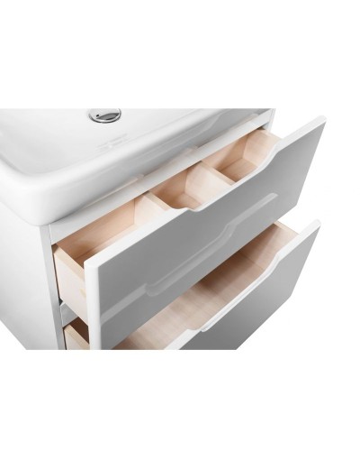 Тумба под раковину Dreja Q 80 99.0003 подвесная Белый глянец