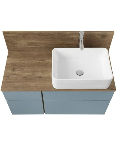 Тумба с раковиной дуб рустикальный/фьорд 100 см Акватон Мишель 1A2569K3MIX30