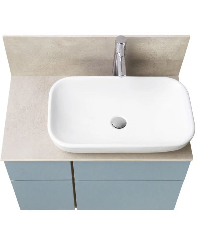 Тумба с раковиной дуб рустикальный/фьорд 80 см Акватон Мишель 1A2568K0MIX30