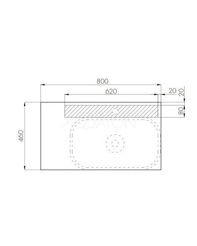 Тумба с раковиной дуб рустикальный/фьорд 80 см Акватон Мишель 1A2568K0MIX30
