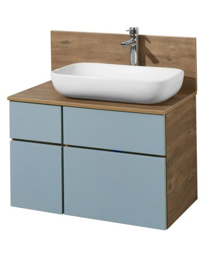 Тумба с раковиной дуб рустикальный/фьорд 80 см Акватон Мишель 1A2568K2MIX30