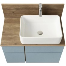 Тумба с раковиной дуб рустикальный/фьорд 80 см Акватон Мишель 1A2568K3MIX30