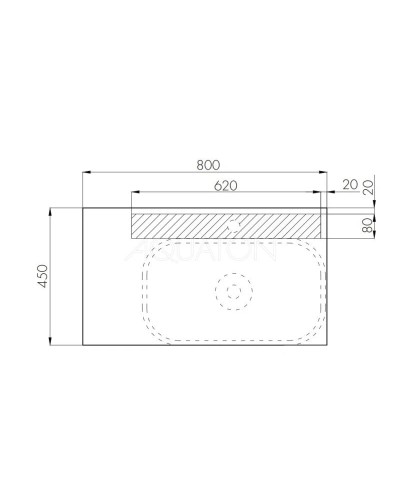 Тумба с раковиной дуб эндгрейн/белый матовый 80 см Акватон Мишель 1A2445K0MIX40